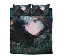 Parure de lit simple en microfibre avec housse de couette et 2 taies d'oreiller, impression HD, motif anime Grisaia Phantom Trigger, cadeaux pour garçon et fille (merch)