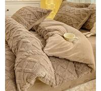 Parure de lit Simple en Polaire de Lait Automne/Hiver Housse de Couette épaisse et Chaude de Couleur Unie 200x230 220x240 Literie pour Usage Double