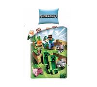Parure de lit simple - Minecraft - 140 cm x 200 cm