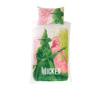 Wicked Glenda & Elphaba Parure de lit réversible 2 en 1 avec Housse de Couette et taie d'oreiller Simple - Matériau en Polycoton