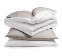 Parure de lit - Soft Wonder-Edition - 155x200 cm - Taupe / Blanc