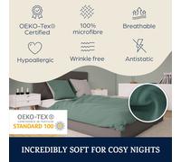 sleepwise Soft Wonder Ensemble de Housses de Couette 1 Personne en Microfibre Oeko-TEX®, Housses de Couette et d'oreiller Lavables en Machine, Respirantes, Antistatiques, Hypoallergéniques, 155x200