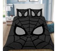 Parure De Lit Spiderman Avec Housse De Couette Et Taie D'oreiller Motif Dessin Anime