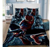 Parure De Lit Spiderman Avec Housse De Couette Et Taie D'oreiller Motif Dessin Anime