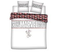 Parure de Lit - Spiderman - Coton - 240x220 cm - 2 Taies 65x65 cm - Oeko Tex