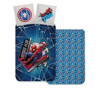 Parure de lit - Spiderman - Housse de couette 140x200 cm - 100% coton - Réversible - Enfant
