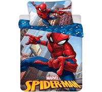 Jerry Fabrics Parure de lit Spiderman JFK036464 réversible 140x200 70x90 100% coton Bleu