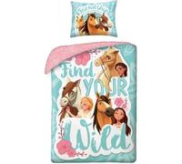 Parure de lit - Spirit - Chevaux - 140x200 cm - 100% coton - Lavable en machine