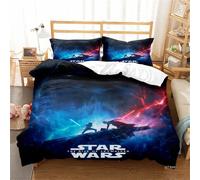 Parure De Lit Star Wars En Microfibre Colorée, Housse De Couette Et Taie D'oreiller 80 X 80 Cm Avec Fermeture Éclair, Sw