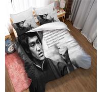 Parure De Lit Ste-X Avec Housse De Couette Kung Fu Bruce Lee Pour Hommes Et Jeunes Garçons, 2 Taies D'oreiller, Fermeture Éclair Dissimulée