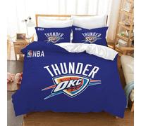 Parure De Lit Ste-X, Équipe De Basket-Ball, Housse De Couette Multicolore, Taies D'oreiller, Linge De Lit En Tissu Brossé, Couvre-Lit, Parure De Lit, Oklahoma City Thunder