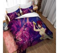Parure De Lit Ste-X Fairy Tail Naz, Housse De Couette Et Taie D'oreiller En Microfibre Polyester Avec Fermeture Éclair 50 X 75 Cm, Douce Et Anti-Sensibilité, Image