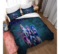 Parure De Lit Ste-X Fairy Tail Naz, Housse De Couette Et Taie D'oreiller En Microfibre Polyester Avec Fermeture Éclair 50 X 75 Cm, Douce Et Anti-Sensibilité, Image