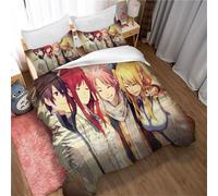 Parure De Lit Ste-X Fairy Tail Naz, Housse De Couette Et Taie D'oreiller En Microfibre Polyester Avec Fermeture Éclair 50 X 75 Cm, Douce Et Anti-Sensibilité, Image