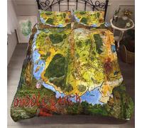 Parure De Lit Ste-X, Housse De Couette Et Taies D'oreiller Imprimées Du Film Le Seigneur Des Anneaux, 50 X 75 Cm, 2/3 Pieces, Literie Tendance Pour La Maison