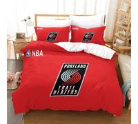 Parure De Lit Ste-X, Housse De Couette Multicolore, Taies D'oreiller, Linge De Lit En Tissu Brossé, Couvre-Lit, Portland Trail Blazers