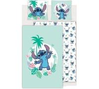 Parure de lit - Stitch Disney - 140x200 cm - 100% coton - Lavable en machine - Oeko Tex