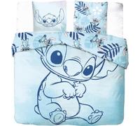 Parure de Lit Stitch, Housse de Couette Réversible 240x220 cm, 2 Taies d'oreiller 65x65 cm, 100% Coton (Parure de lit Stitch 2 Personnes - B, 240 X 220 Cm)