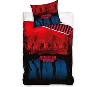 Parure de Lit Stranger Things Reverse, Housse de Couette 140x200cm + 2 Taie d'oreiller 50x75cm