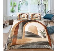Parure de lit Style Art géométrique 3D imprimée Microfibre, décoration Chambre Moderne Set de literie Arche escalier 3D, Doux Respirant pour Adultes Single（140x200cm）