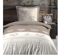 Parure de lit style montagne chaleureuse Naturel 140x200 cm