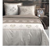 Lovely Casa Housse de couette + 2 taies MODANE Naturel 240 x 220 cm