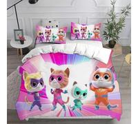 Parure De Lit Super Kitties Kittydale, Ensemble De Literie Pour Chat De Dessin Anime, Housse De Couette Pour Enfants, Ensemble De Literie, Cadeaux D'anniversaire