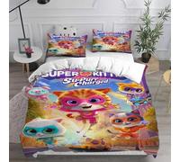 Parure De Lit Super Kitties Kittydale, Ensemble De Literie Pour Chat De Dessin Anime, Housse De Couette Pour Enfants, Ensemble De Literie, Cadeaux D'anniversaire