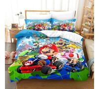 Parure De Lit Super Mario King Size, Motif Anime, Cosplay, Housse De Couette, Taie D'oreiller, Pour Chambre À Coucher