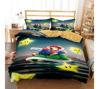 Parure De Lit Super Mario Odyssey, Housse De Couette Et Taie D'oreiller, 3 Pieces, Décoration D'intérieur, Housse De Couette Avec Fermeture Éclair, Microfibre Et Polyester