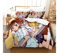 Parure De Lit Tendance Avec Housse De Couette Motif Anime A Certain Scientific Accelerator Pour Lit Simple, Double, Queen Size Et King Size