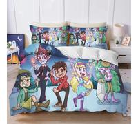 Parure De Lit The Powerpuff Girls Avec Housse De Couette Et Imprime Dessin Anime 3d Pour Enfants, 100 % Polyester, 3 Pieces, 1 Housse De Couette