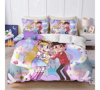 Parure De Lit The Powerpuff Girls Avec Housse De Couette Et Imprime Dessin Anime 3d Pour Enfants, 100 % Polyester, 3 Pieces, 1 Housse De Couette