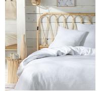 Parure de lit - TODAY - 123320 - 2 personnes - 260x240cm - Gaze de coton unie - Craie