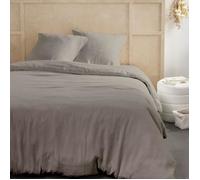 Today Parure de lit 123322 2 personnes 260x240 cm gaze de coton unie Dune Beige