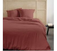 Parure de lit - TODAY - 123671 - 2 personnes - 260x240cm - Gaze de coton unie - Terracotta