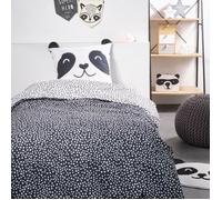 Parure De Lit Today - Housse De Couette 140x200 + 1 Taie D'oreiller 63x63 - 1 Personne - Funny2.8 - Blanc Et Noir
