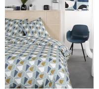 PARURE DE LIT TODAY - HOUSSE DE COUETTE 220X240 + 2 TAIES D OREILLER 63X63 - 100% COTON 57 fils - Mawira 2.19