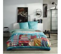 Today – Parure de lit Java – 220x240 cm 2 personnes + 2 taies 63x63 cm – Imprimée Tokyo Multicolor