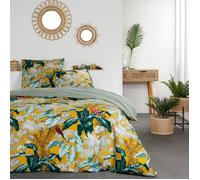 Today Parure de lit Sunshine 100% coton Jaune 260x240 cm