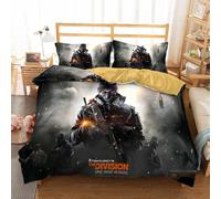 Parure De Lit Tom Clancy's The Division, Plusieurs Tailles, Housse De Couette 52 % Coton, Douce Et Confortable, Avec 2 Taies D'oreiller 80 X 80 Cm