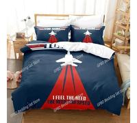 Parure De Lit Top Gun Maverick Avec Housse De Couette Et Taie D'oreiller, Impression 3d, Pour Lit King Size Et Queen Size