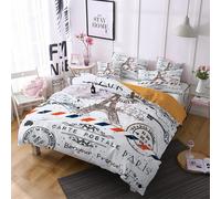Parure De Lit Tour Eiffel Paris Housse De Couette X Cm Impression D Polyester-Coton Housse De Couette X Fille Avec Taies D'oreiller X Cm