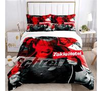 Parure De Lit Toutes Saisons Avec Housse De Couette Et Taies D'oreiller, Motif Groupe De Rock Imprime En 3d De Tokio Hotel, Pour Lit Simple, Double, Queen Size Et King Size