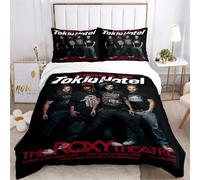 Parure De Lit Toutes Saisons Avec Housse De Couette Et Taies D'oreiller, Motif Groupe De Rock Imprime En 3d De Tokio Hotel, Pour Lit Simple, Double, Queen Size Et King Size