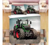 Parure De Lit Tracteur Avec Housse De Couette Et Housse De Couette Pour Garcon , Motif Tracteur, Motif Camion, Motif Chariot À Outils Agricoles