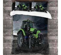 Parure De Lit Tracteur Avec Housse De Couette Et Housse De Couette Pour Garcon , Motif Tracteur, Motif Camion, Motif Chariot À Outils Agricoles