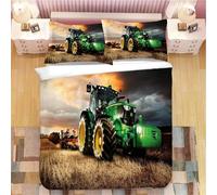 Parure De Lit Tracteur Avec Housse De Couette Et Housse De Couette Pour Garcon , Motif Tracteur, Motif Camion, Motif Chariot À Outils Agricoles