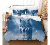 Parure De Lit Trois Pieces Avec Housse De Couette Wolf Soul, Élégante Pour Enfants Et Adolescents