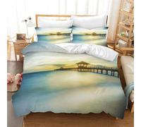 Parure De Lit Trois Pieces Paradise Beach, Housse De Couette Magnifiquement Décorée, Élégante Pour Enfants Et Jeunes